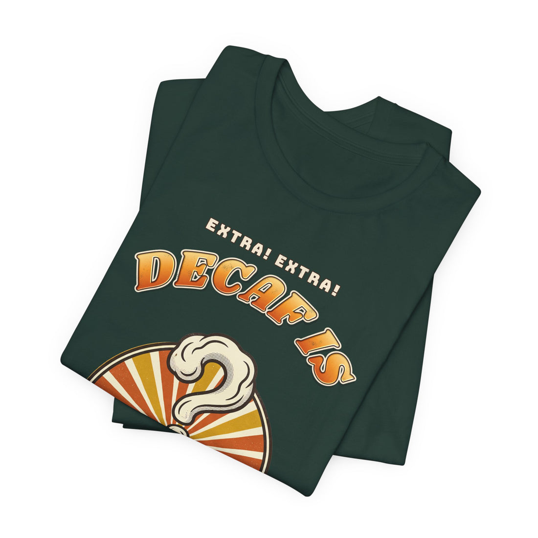 Decaf Is Just a Rumor funny coffee lover t-shirt, dark color by Inkida, view 9