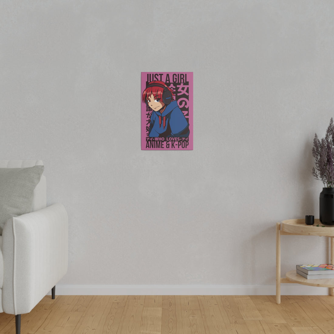 Just A Girl Who Loves Anime & KPOP - Matte Canvas, Stretched, 0.75"