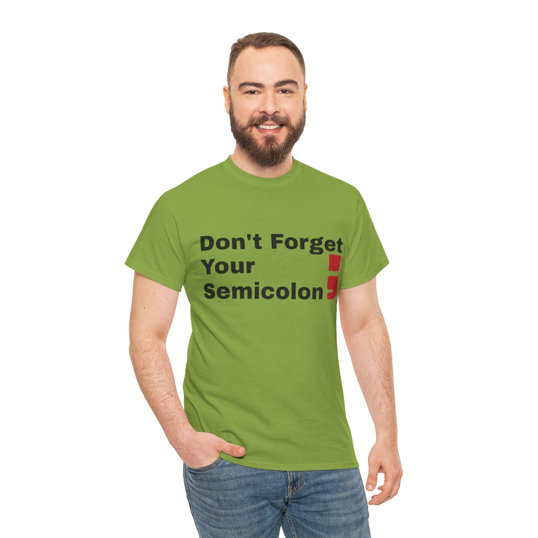 Don't Forget Your Semicolon - Oversized Unisex Tee