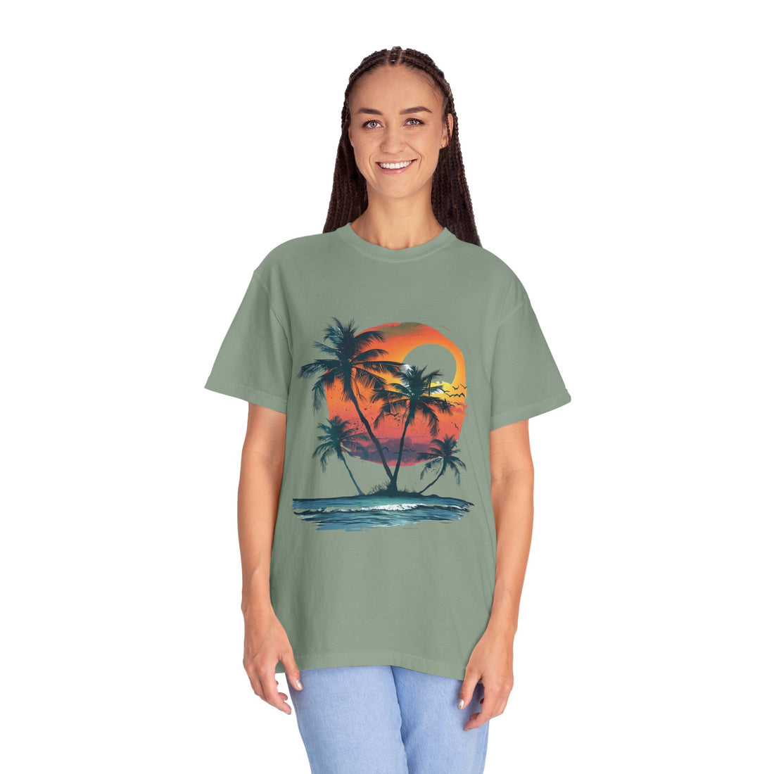 Summer Time - Sunshine Unisex Garment-Dyed T-shirt Love My Cat