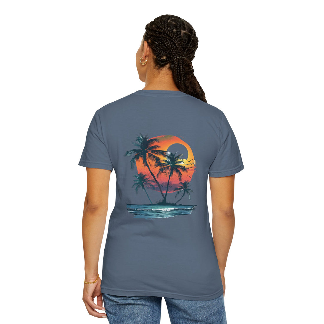 Hello Summer Sunset - Unisex Garment-Dyed T-shirt
