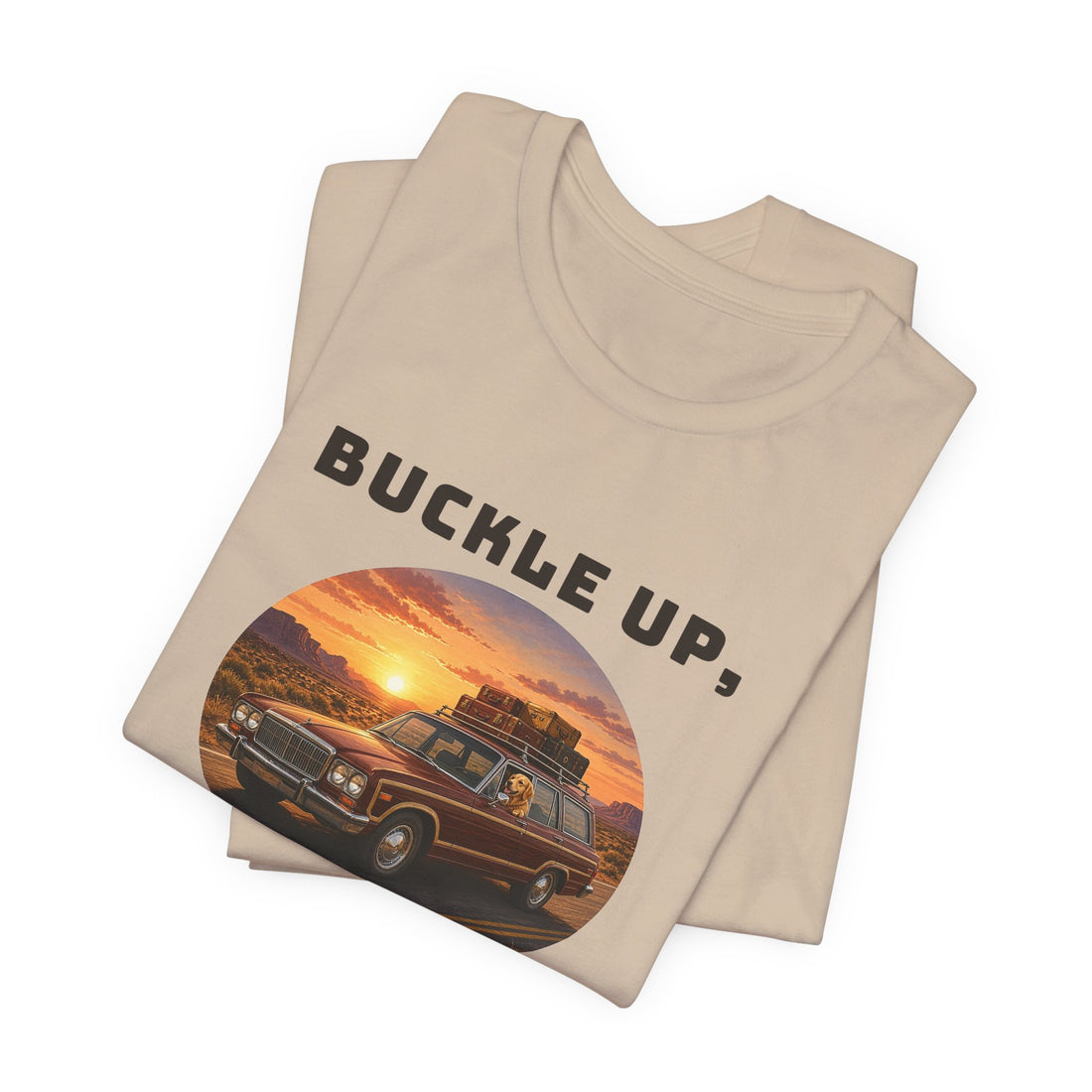 Buckle Up Road Trip Crew Tee
