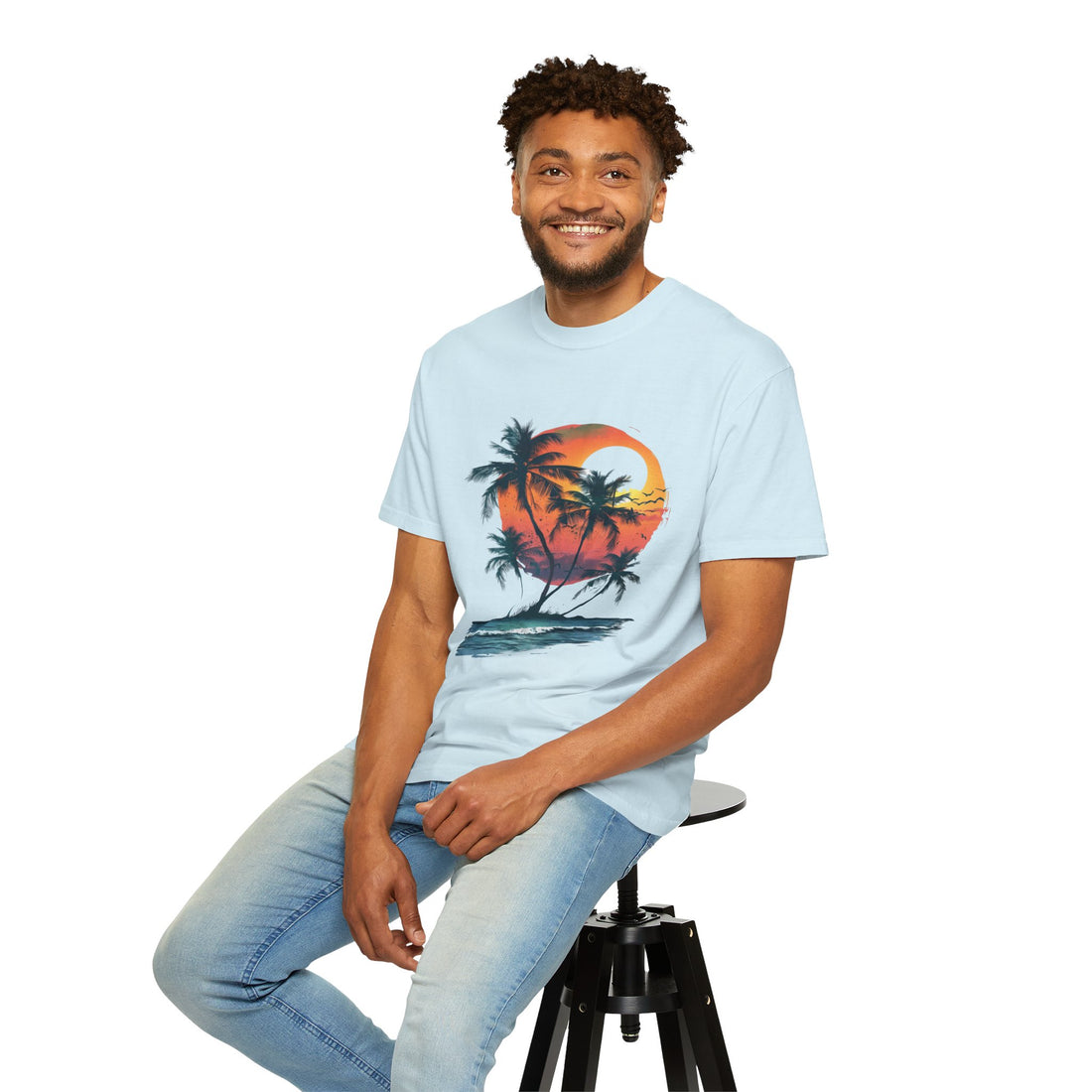Summer Time - Sunshine Unisex Garment-Dyed T-shirt Love My Cat
