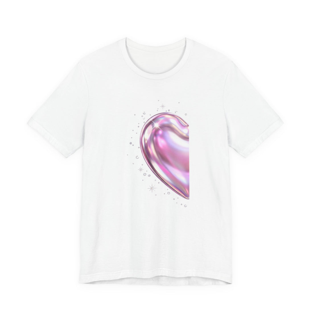 Split Heart matching couples t-shirt left half by Inkida, view 1