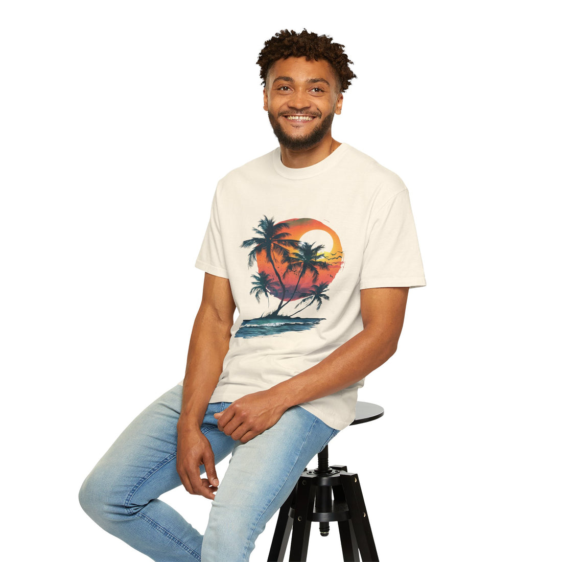 Summer Time - Sunshine Unisex Garment-Dyed T-shirt Love My Cat