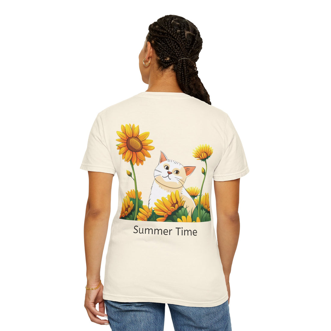 Summer Time - Sunshine Unisex Garment-Dyed T-shirt Love My Cat