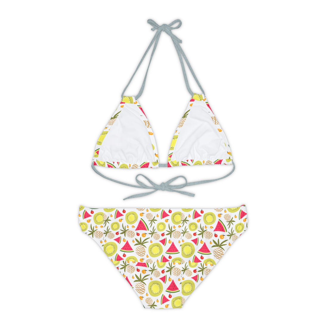 Summer Pattern Fruits Strappy Bikini Set