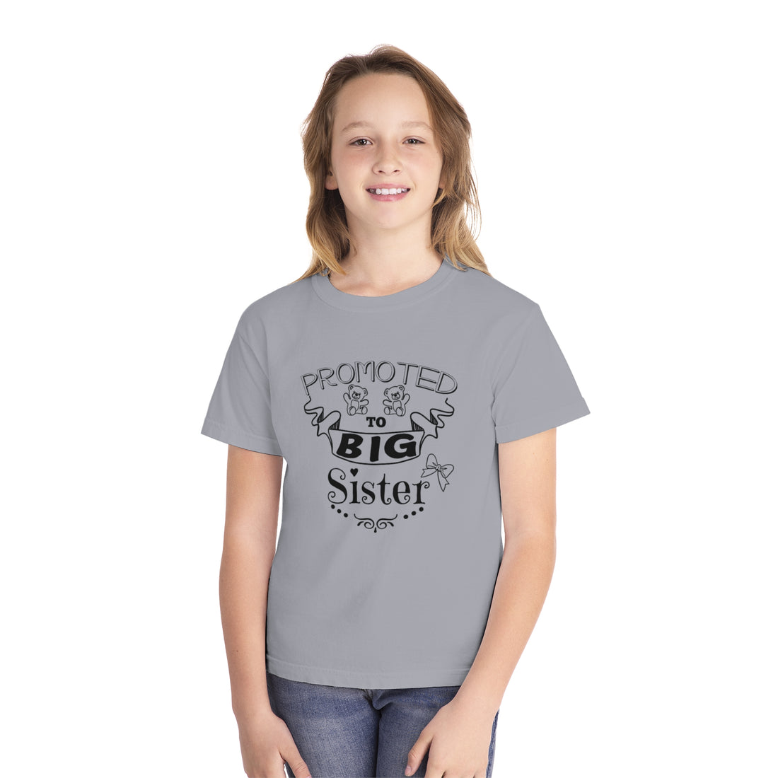 Promoted To Big Sister Youth Midweight Tee