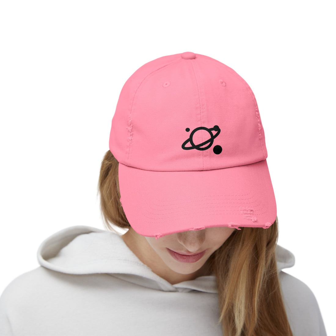 Unisex Distressed Saturn Cap