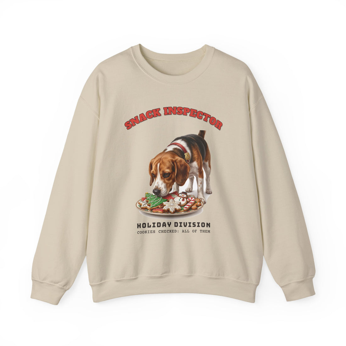 Snack Inspector, Holiday Division funny sweatshirt, view 3