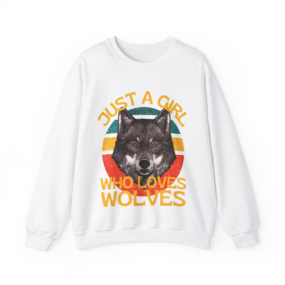 Just A Girl Who Loves Wolves Crewneck Sweatshirt