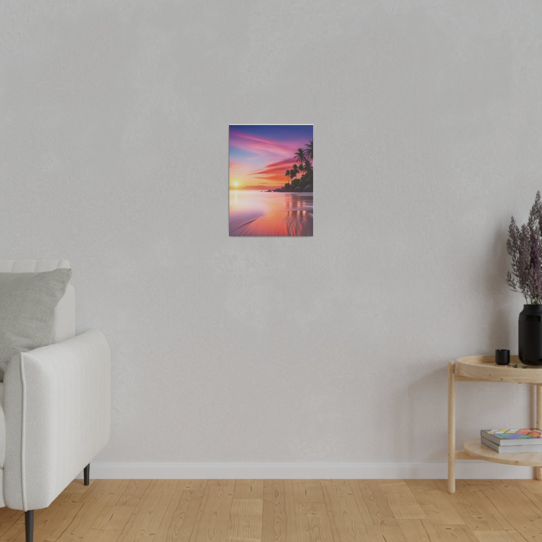 Tropical Island Sunset Matte Canvas, Stretched 0.75"