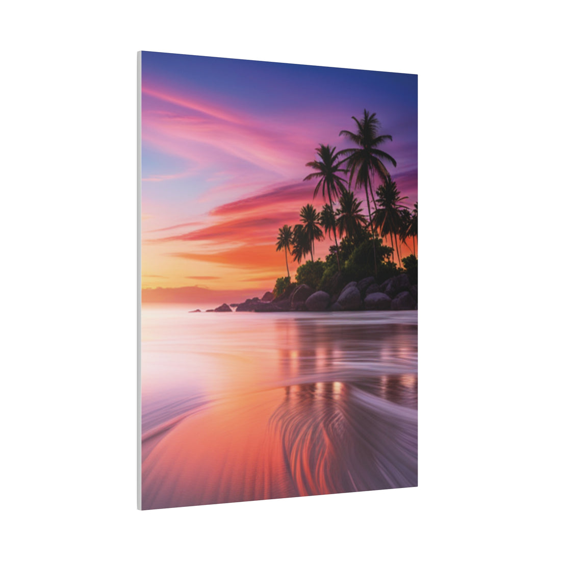 Tropical Island Sunset Matte Canvas, Stretched 0.75"