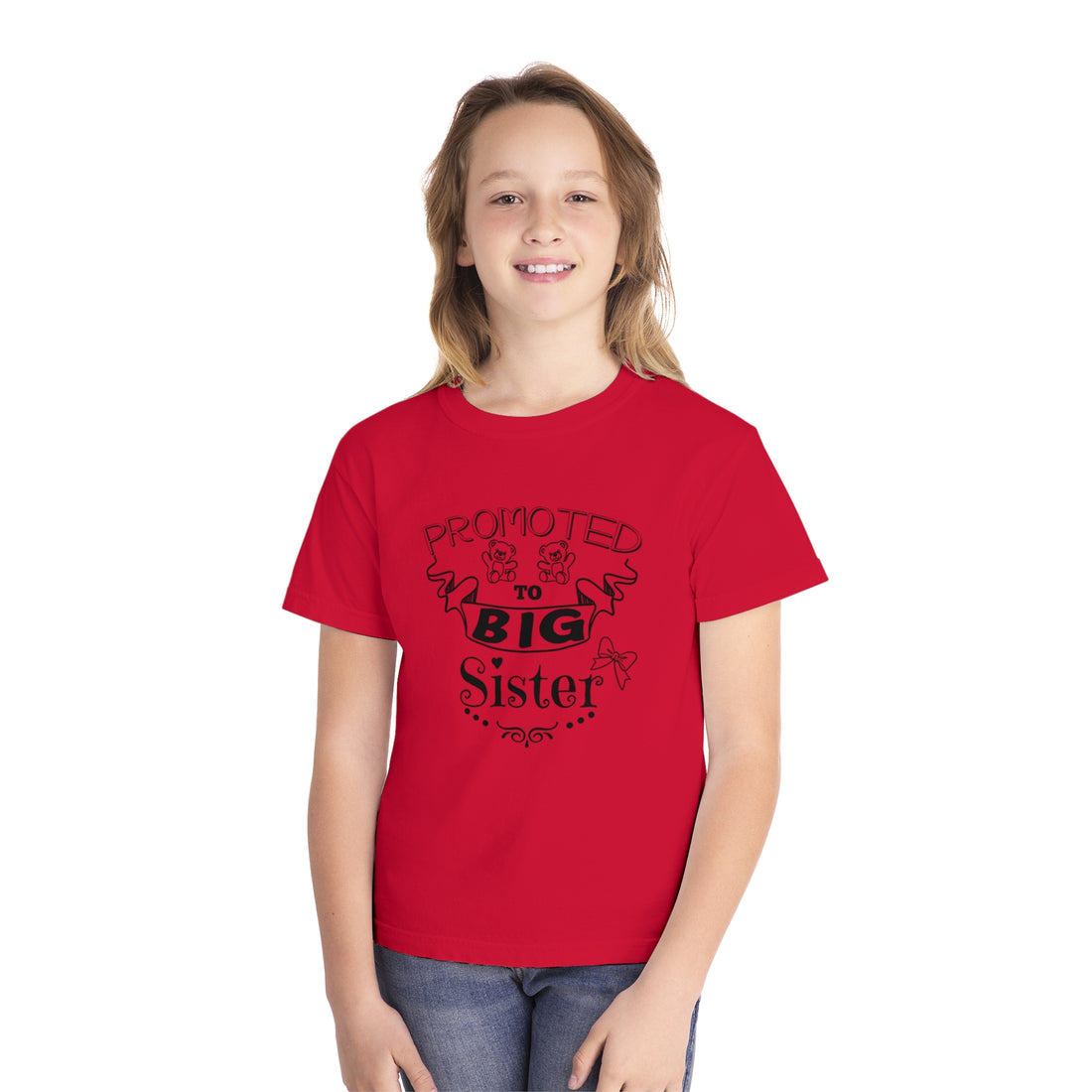 Promoted To Big Sister Youth Midweight Tee