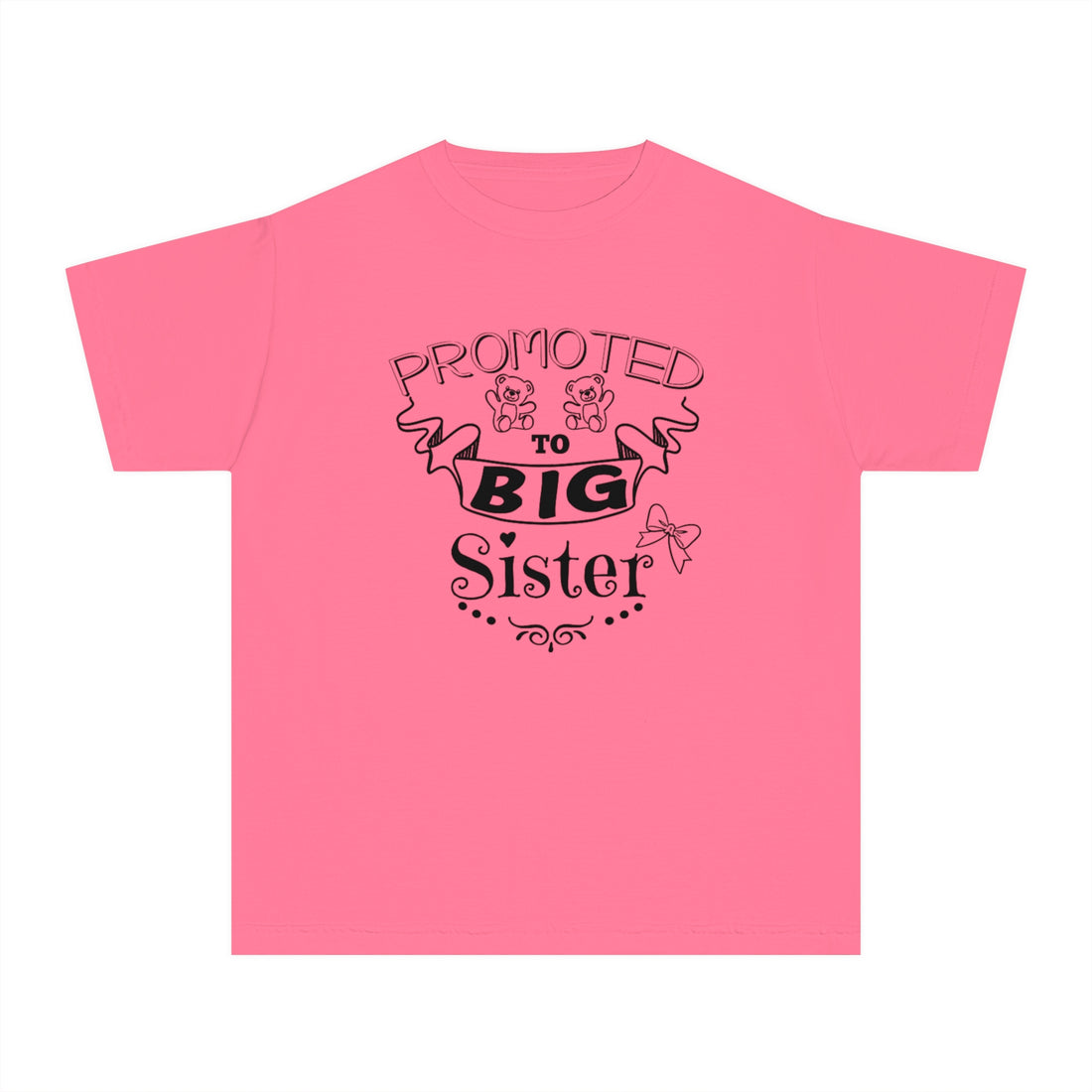 Promoted To Big Sister Youth Midweight Tee