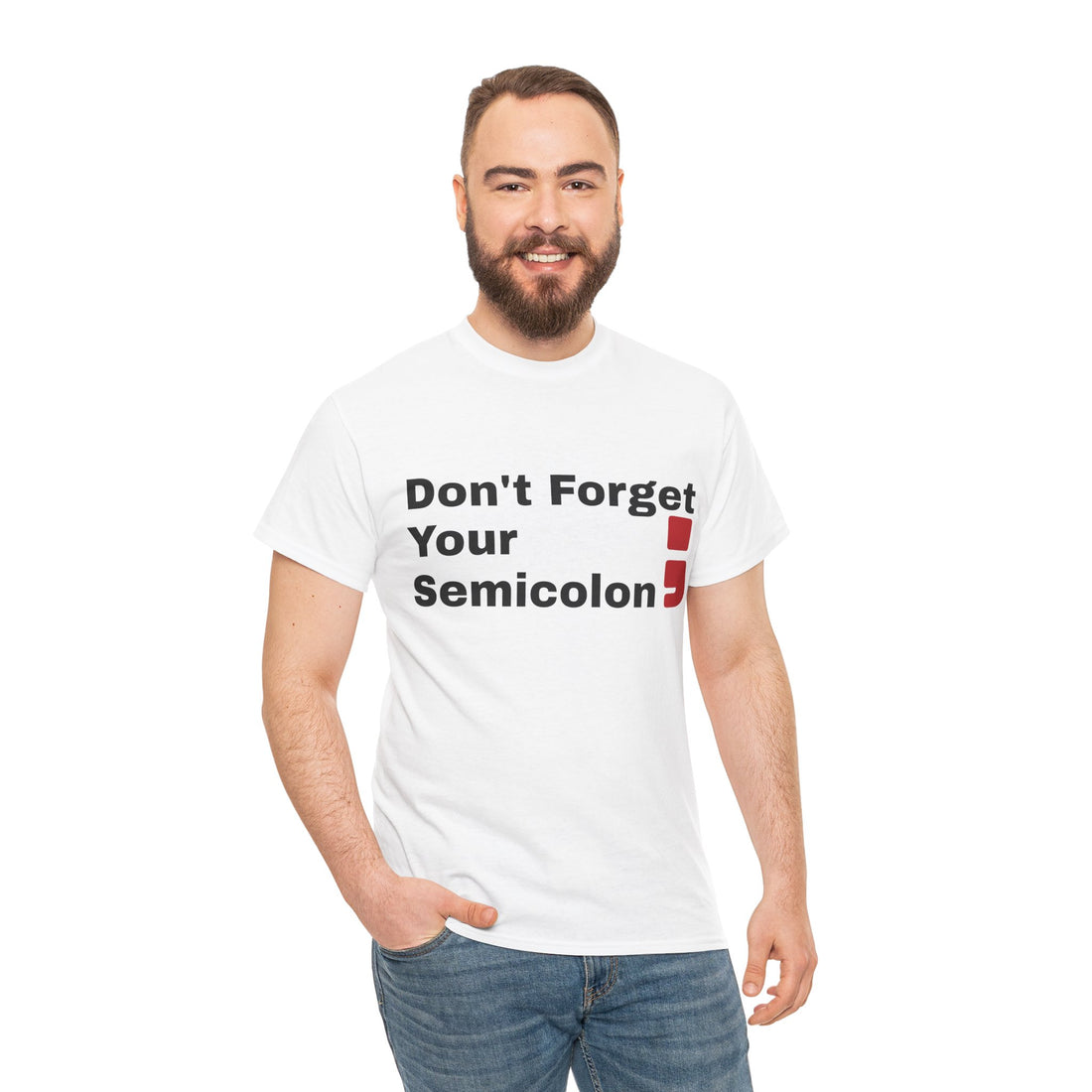 Don't Forget Your Semicolon - Oversized Unisex Tee