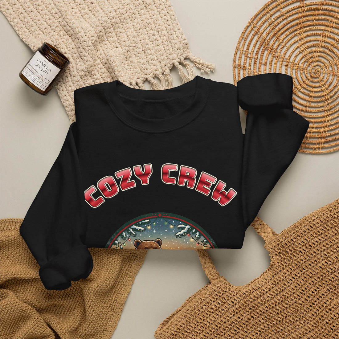 Head Elf in Charge 2026 family Christmas sweatshirt, dark color by Inkida, view 7