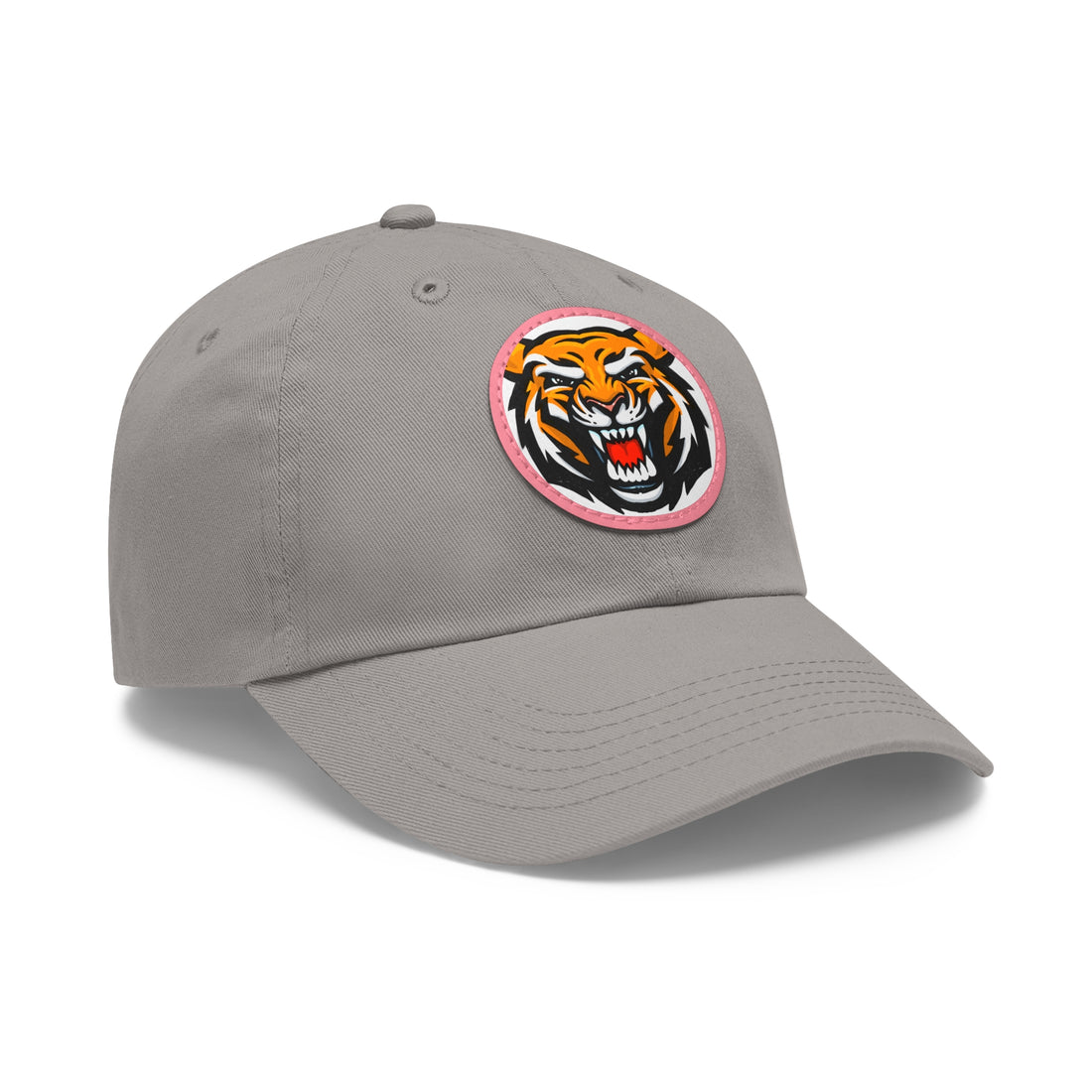 Tiger - Dad Hat with Leather Patch (Round)