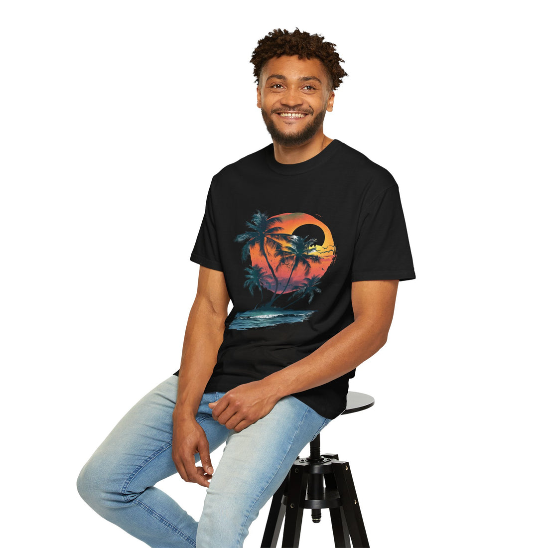 Summer Time - Sunshine Unisex Garment-Dyed T-shirt Love My Cat