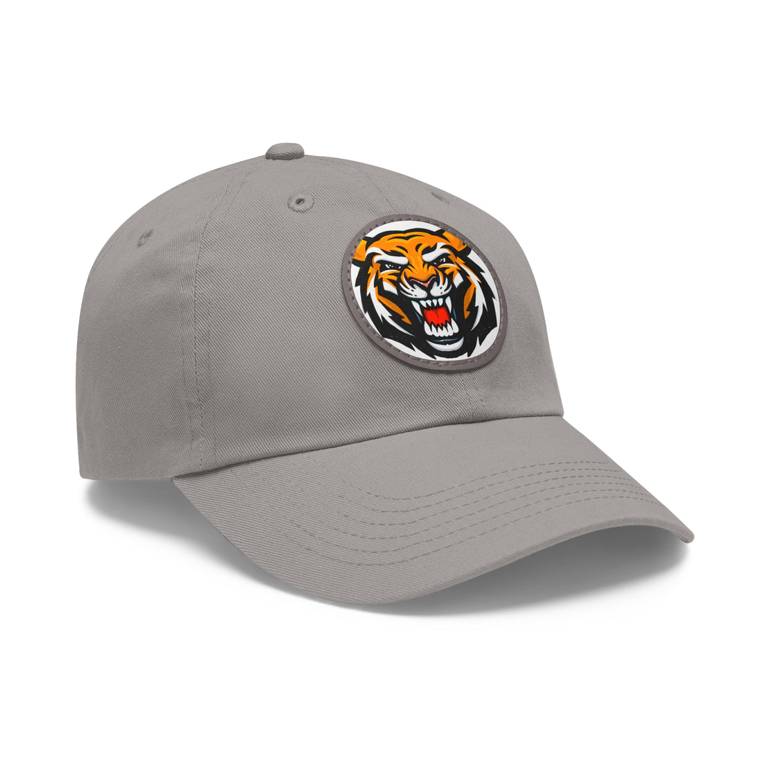 Tiger - Dad Hat with Leather Patch (Round)