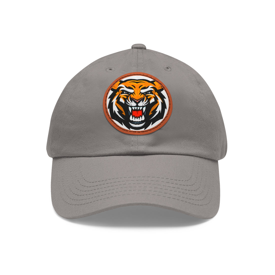 Tiger - Dad Hat with Leather Patch (Round)