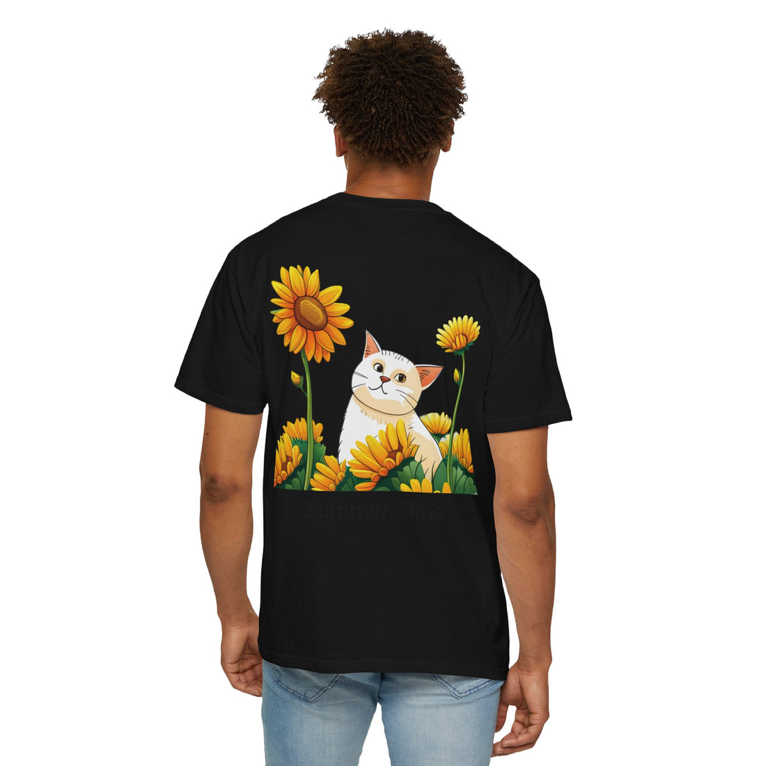 Summer Time - Sunshine Unisex Garment-Dyed T-shirt Love My Cat