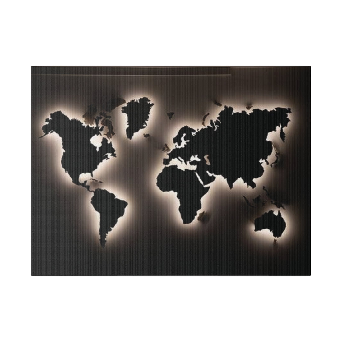 Motherboard map, World Map Matte Canvas, Stretched, 0.75"