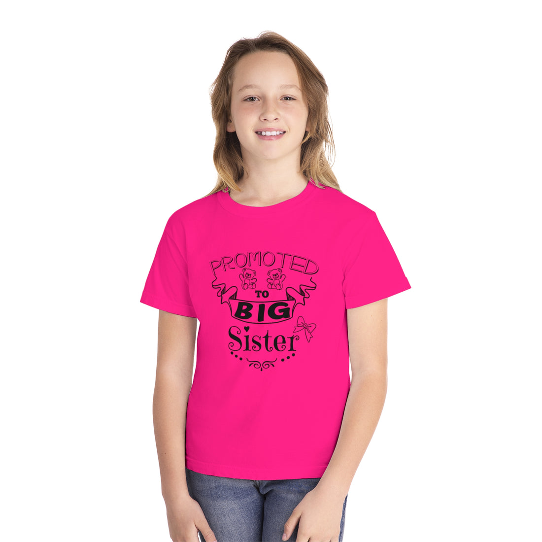 Promoted To Big Sister Youth Midweight Tee
