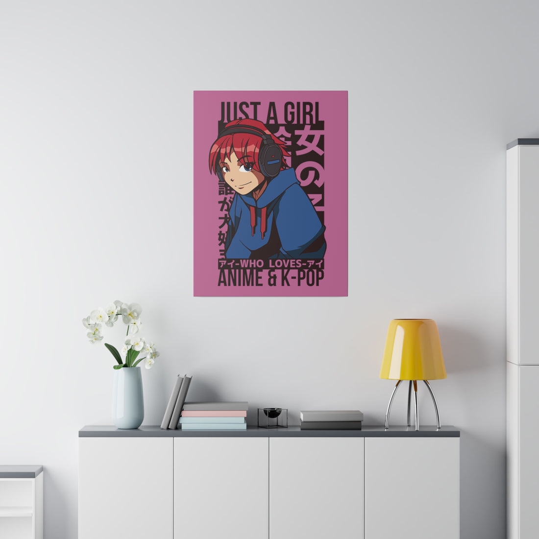Just A Girl Who Loves Anime & KPOP - Matte Canvas, Stretched, 0.75"