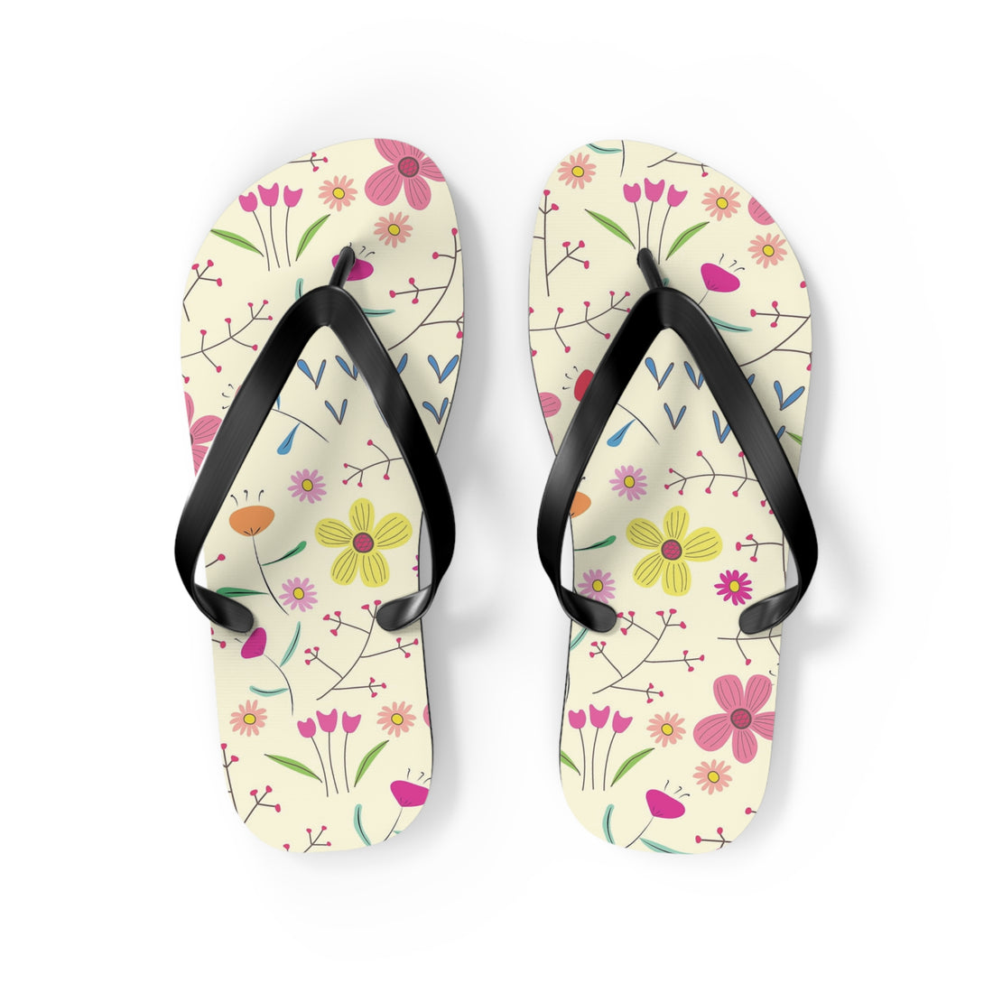 Summer Flowers Flip Flops