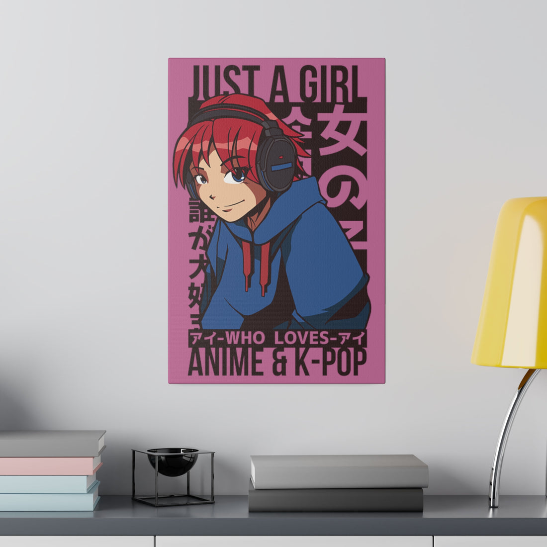Just A Girl Who Loves Anime & KPOP - Matte Canvas, Stretched, 0.75"