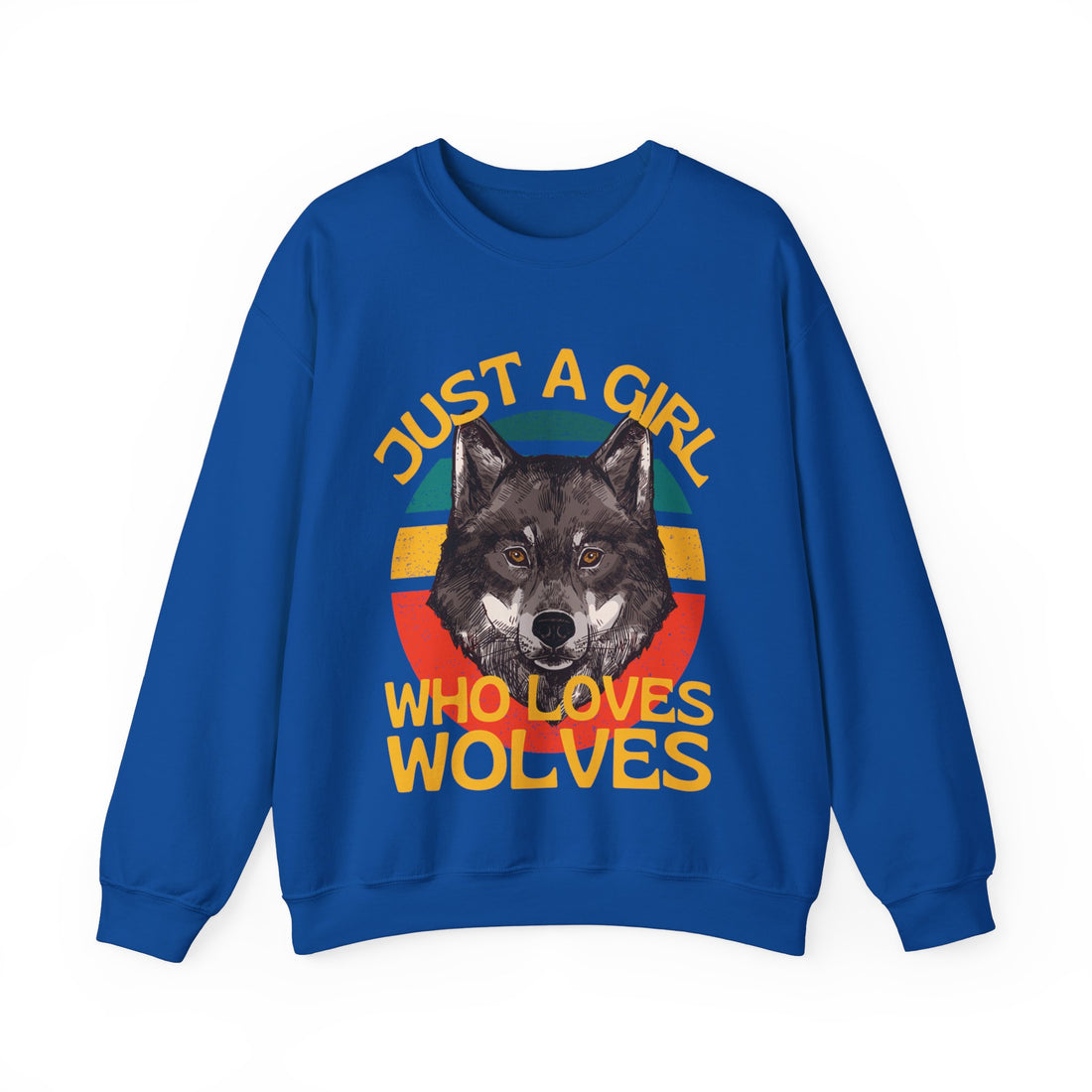 Just A Girl Who Loves Wolves Crewneck Sweatshirt