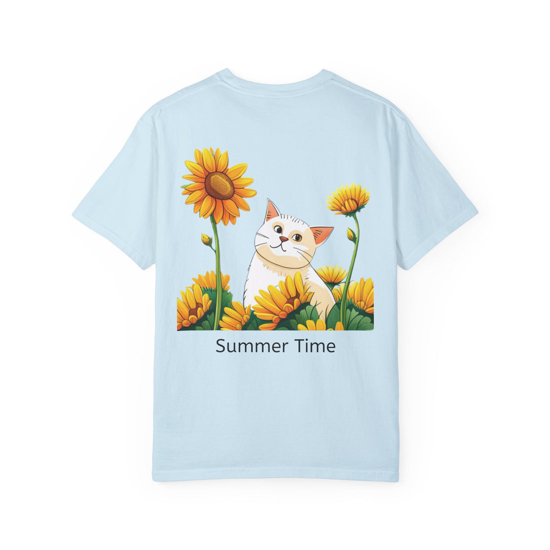 Summer Time - Sunshine Unisex Garment-Dyed T-shirt Love My Cat