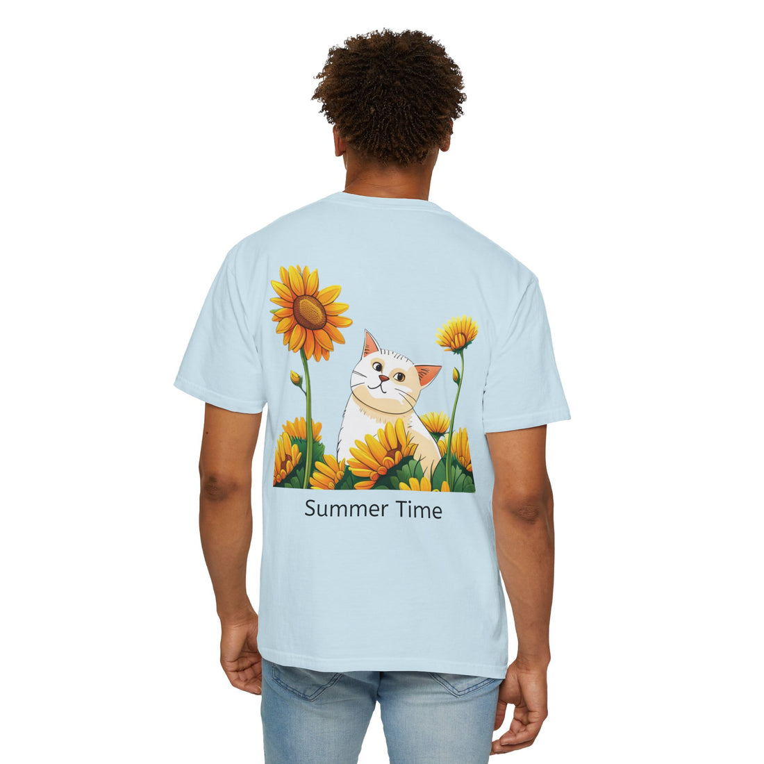 Summer Time - Sunshine Unisex Garment-Dyed T-shirt Love My Cat