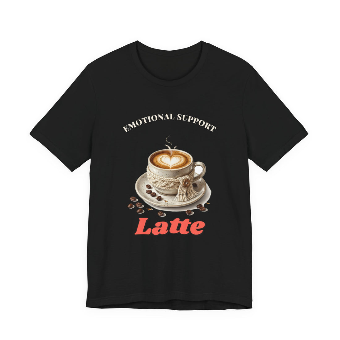 Emotional Support Latte funny t-shirt by Inkida