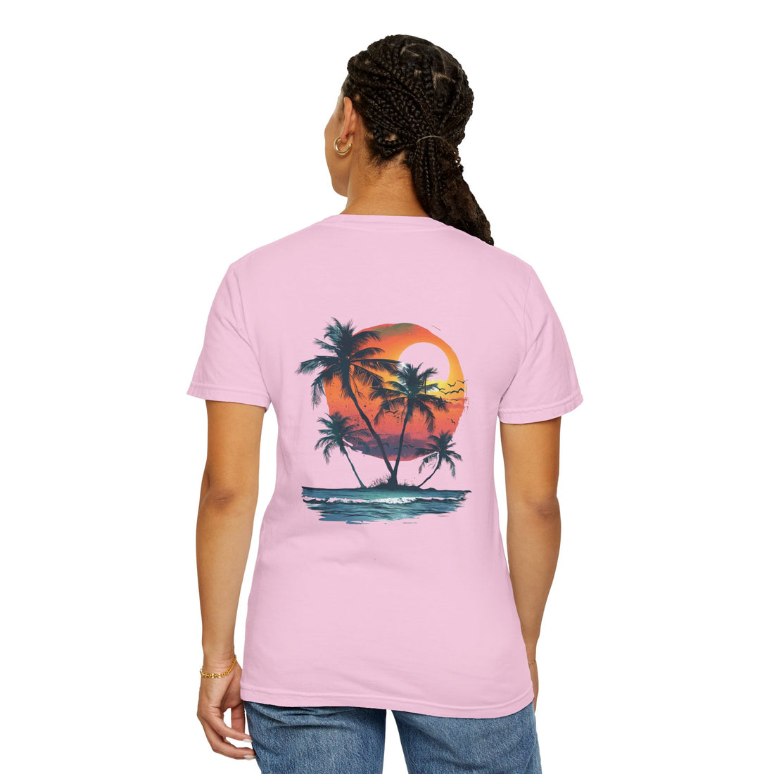 Hello Summer Sunset - Unisex Garment-Dyed T-shirt
