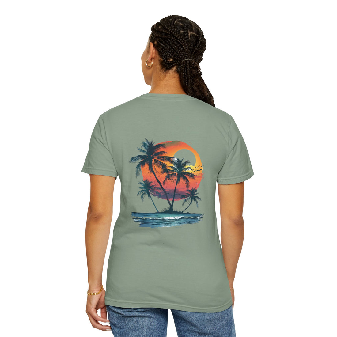 Hello Summer Sunset - Unisex Garment-Dyed T-shirt