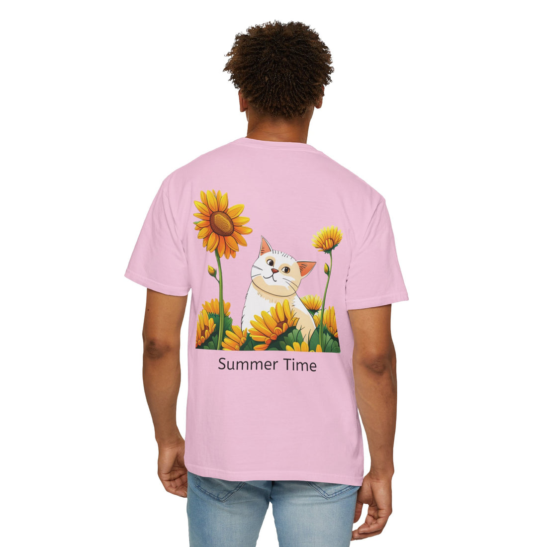 Summer Time - Sunshine Unisex Garment-Dyed T-shirt Love My Cat