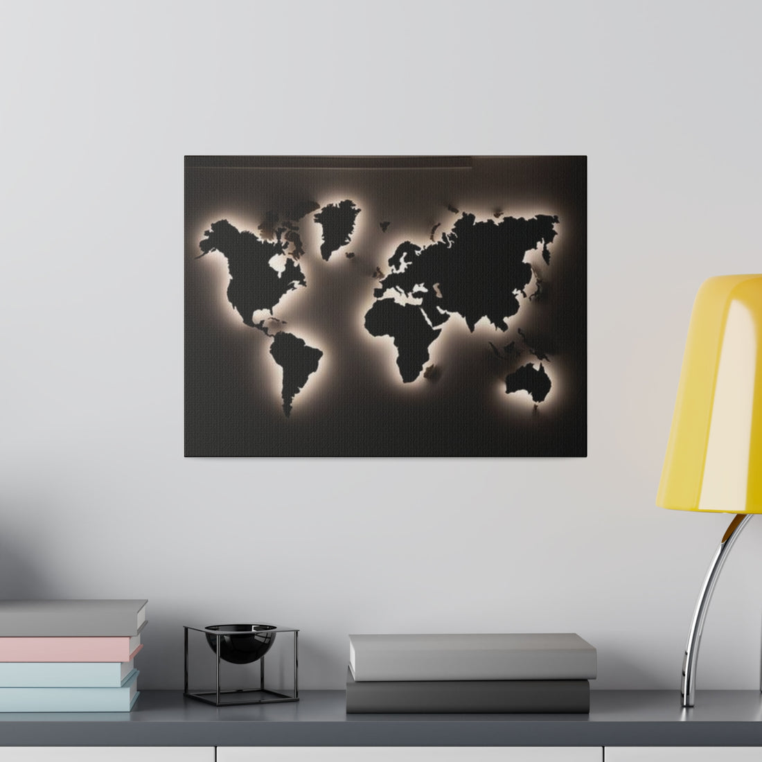 Motherboard map, World Map Matte Canvas, Stretched, 0.75"