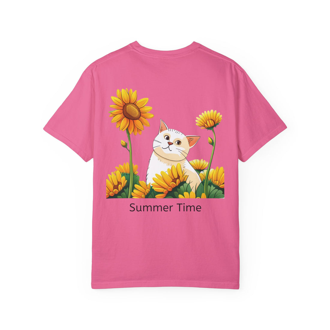 Summer Time - Sunshine Unisex Garment-Dyed T-shirt Love My Cat