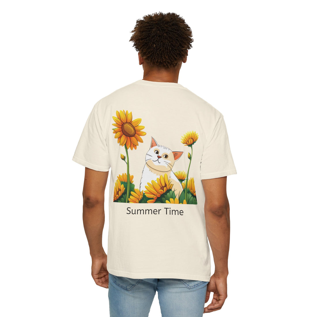 Summer Time - Sunshine Unisex Garment-Dyed T-shirt Love My Cat