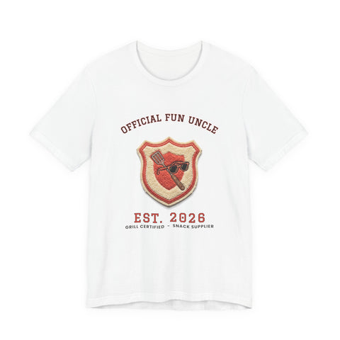 Official Fun Uncle, Est. 2026 funny t-shirt by Inkida