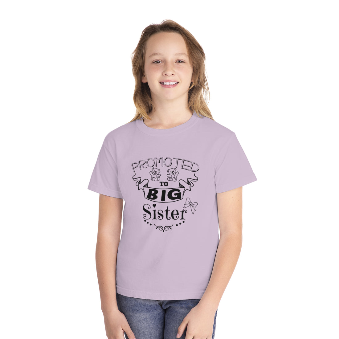 Promoted To Big Sister Youth Midweight Tee
