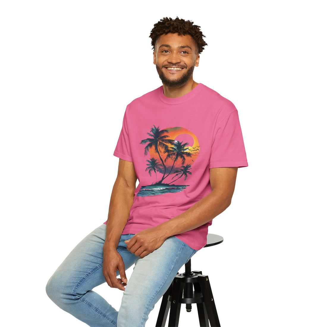 Summer Time - Sunshine Unisex Garment-Dyed T-shirt Love My Cat
