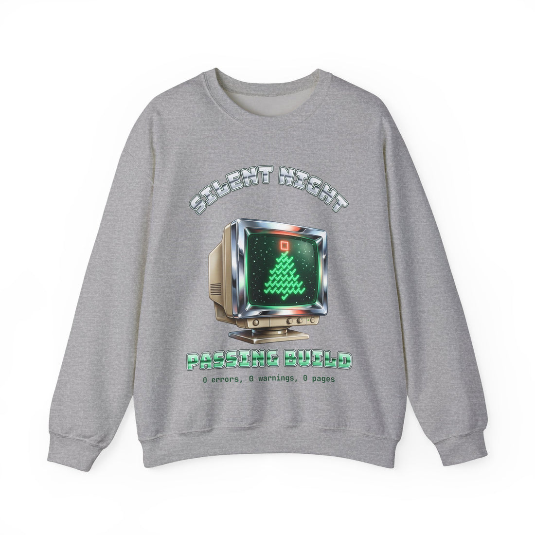 programmer Christmas sweatshirt Silent Night Passing Build by Inkida, view 4