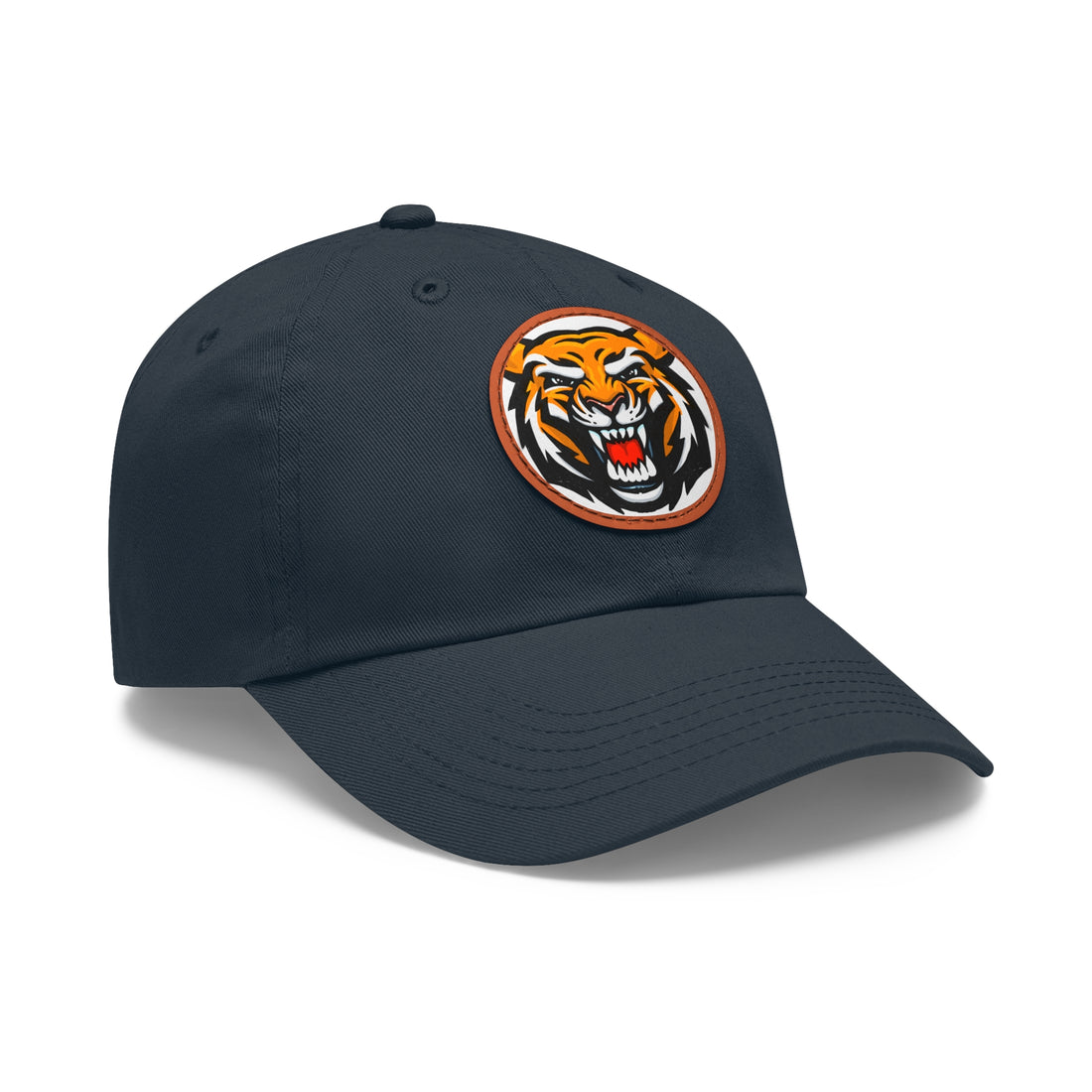 Tiger - Dad Hat with Leather Patch (Round)