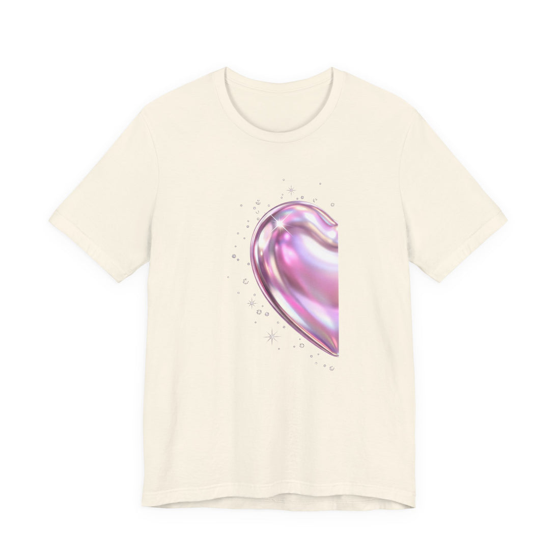 Split Heart matching couples t-shirt left half by Inkida, view 3