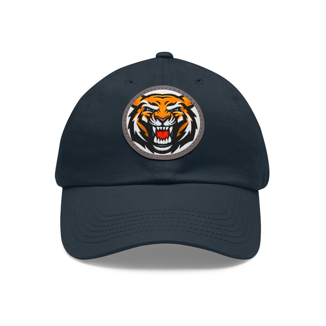 Tiger - Dad Hat with Leather Patch (Round)