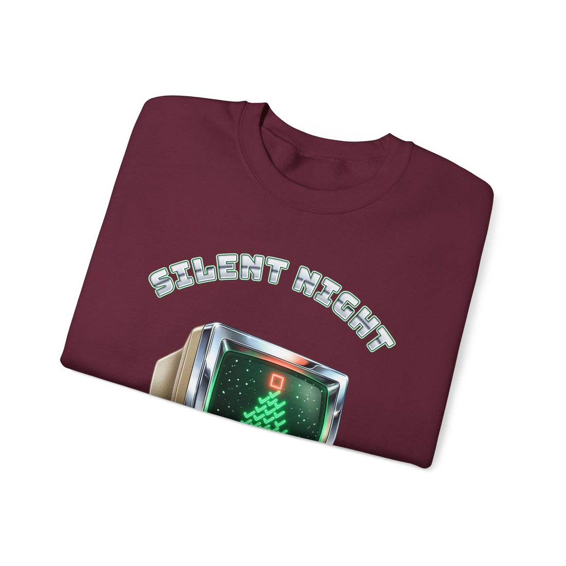 programmer Christmas sweatshirt Silent Night Passing Build, dark color by Inkida, view 9