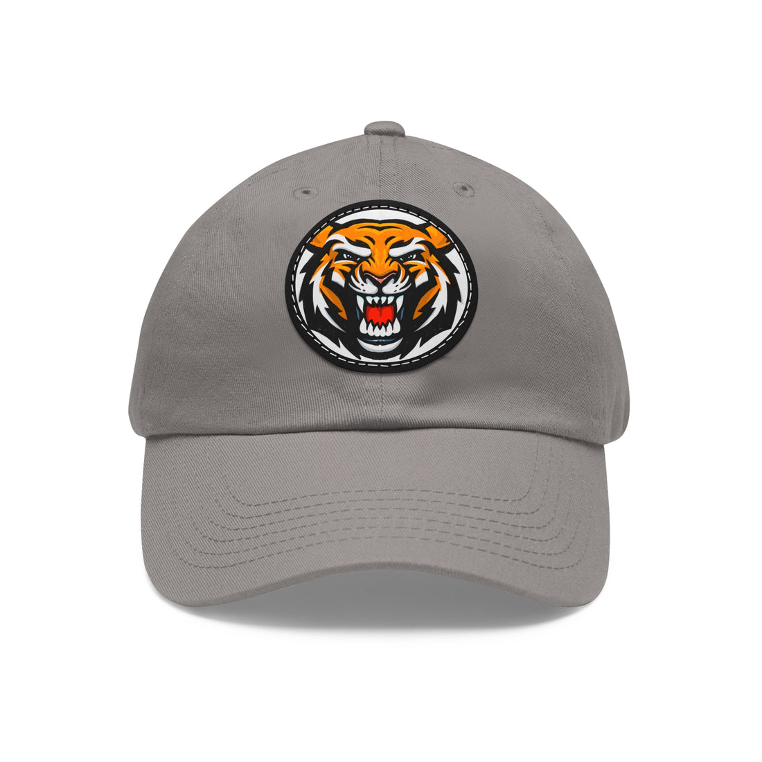 Tiger - Dad Hat with Leather Patch (Round)